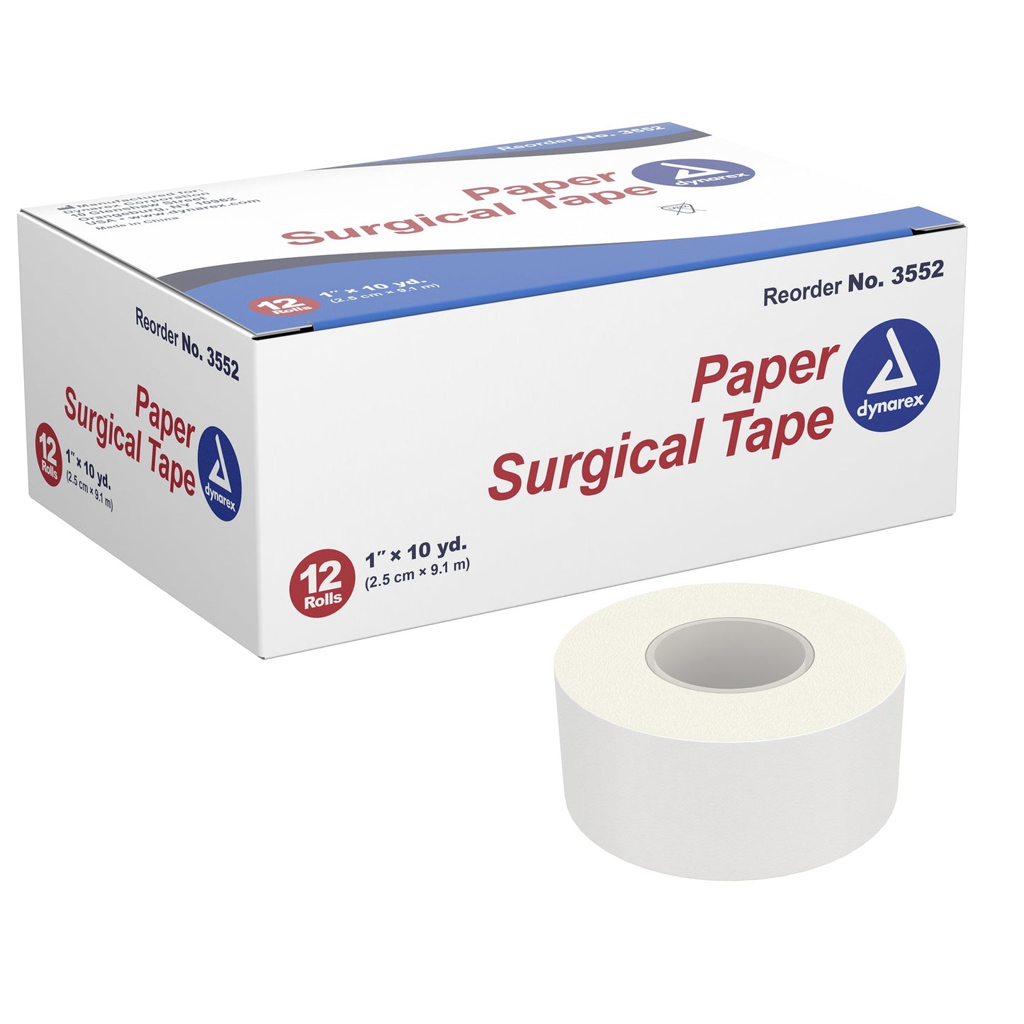Dynarex® Medical Tape White 1 Inch X 10 Yard Paper NonSterile (763386_EA)