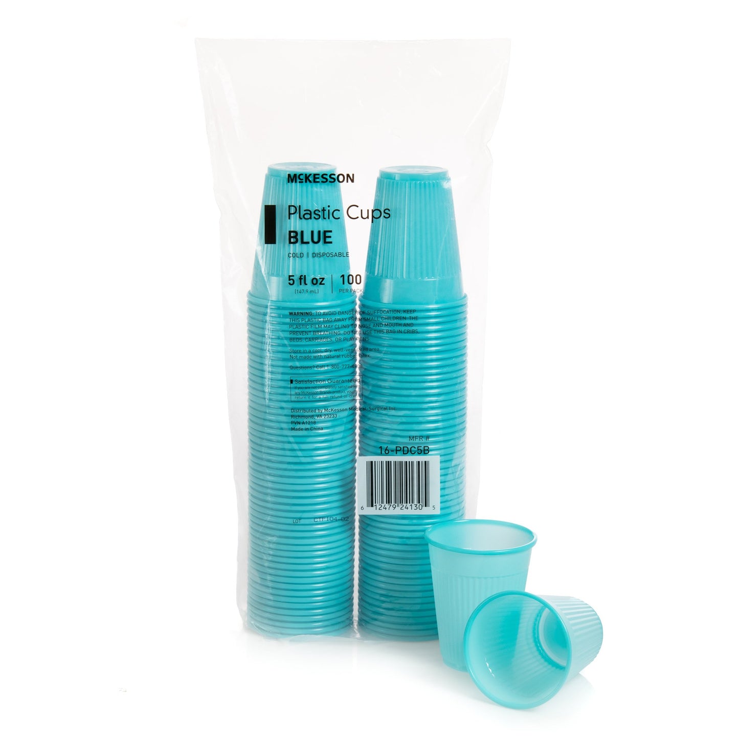 McKesson Drinking Cup 5 oz. Blue Polypropylene Disposable (1127768_SL)