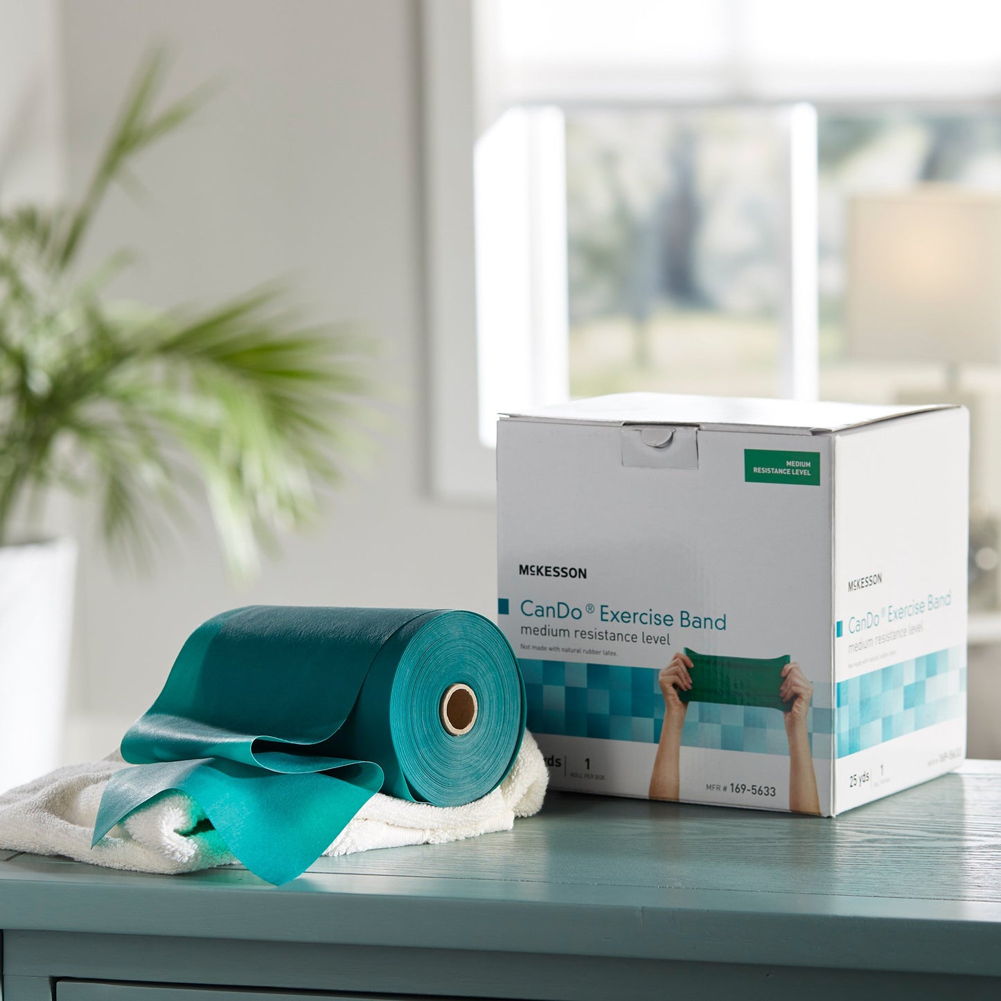 McKesson CanDo® Exercise Resistance Band Green 5 Inch X 25 Yard Medium Resistance (1073313_EA)