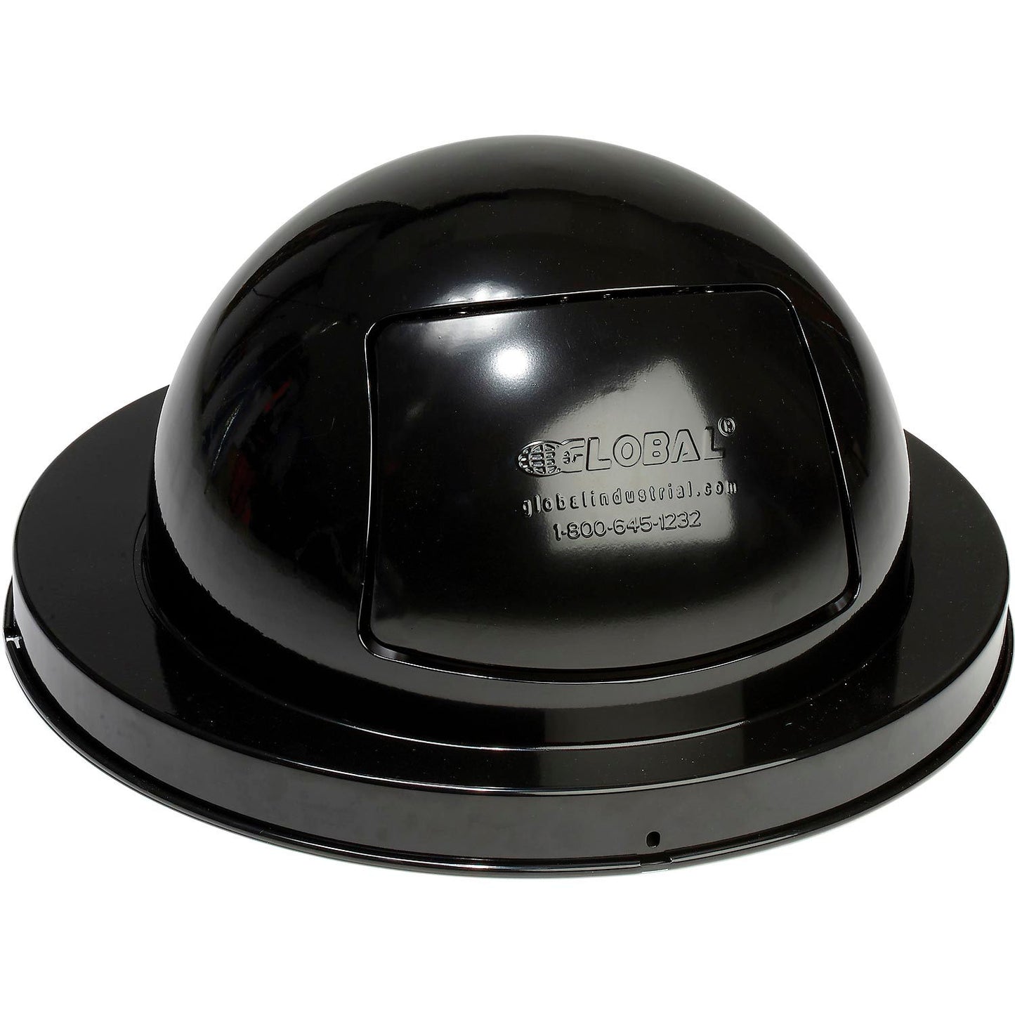 Global Industrial Steel Dome Lid For 36 Gallon Trash Can, Black (WB261843BK)