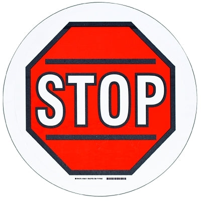 Brady Floor Safety Signs, Stop, White/Red/Black (262-104511)