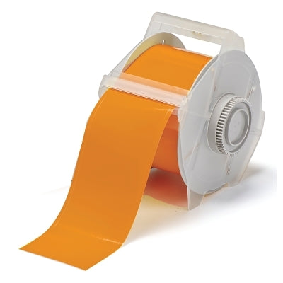 Brady GlobalMark Series Indoor-Outdoor Vinyl Labels, 2.25 in x 100 ft, Orange (262-113152)