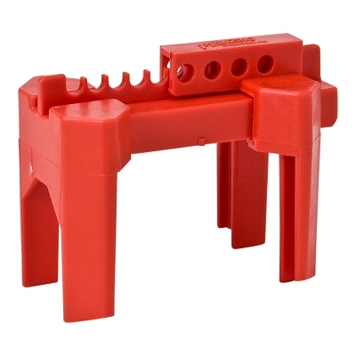 Brady 4-Legged Ball Valve Lockout, 0.313 in Diameter Shackle, 3.05 in W x 5.31 in D x 4.07 in H, Red (262-BS07A-RD)