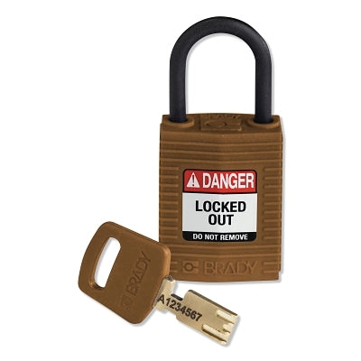 Brady SafeKey Compact Nylon Lockout Padlocks (262-CPT-BRN-25PL-KD)