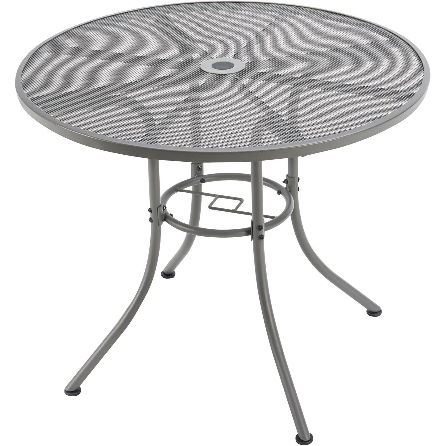 Global Industrial 36" Round Outdoor Café Table, Steel Mesh, Gray (WB262080GY)