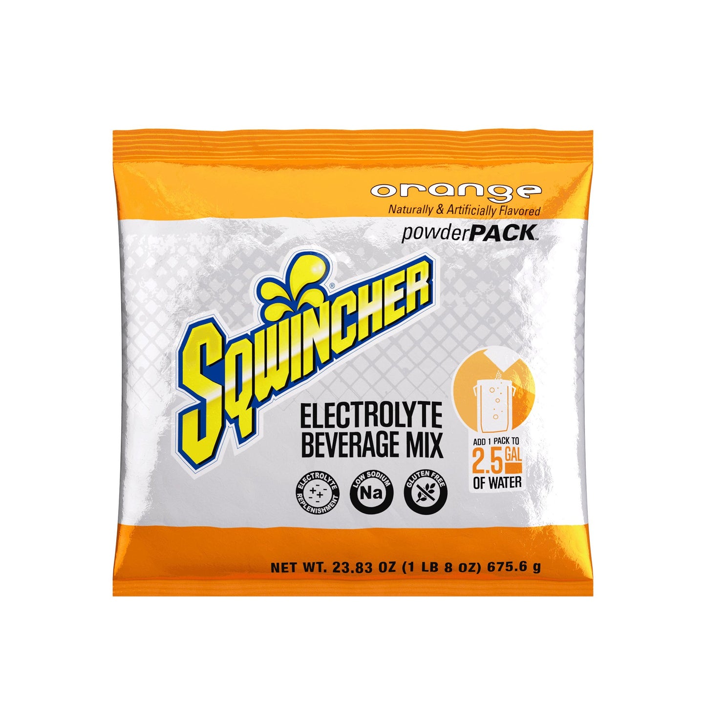 Sqwincher® Powder Pack® Oral Electrolyte Solution Orange Flavor 23.83 oz. Electrolyte (1065946_CS)