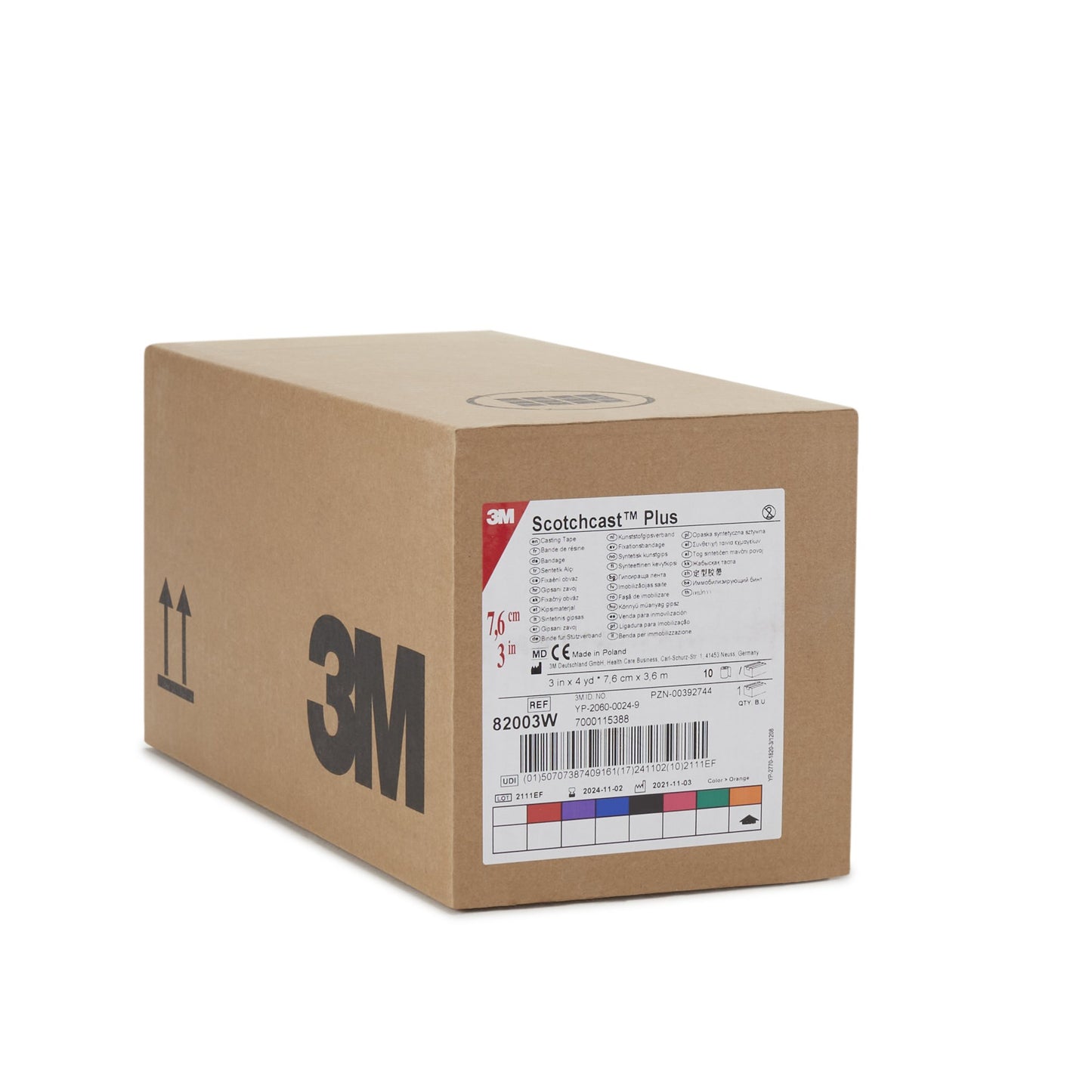 3M™ Scotchcast™ Plus Cast Tape 3 Inch X 12 Foot Fiberglass / Resin Bright Orange (199239_CS)