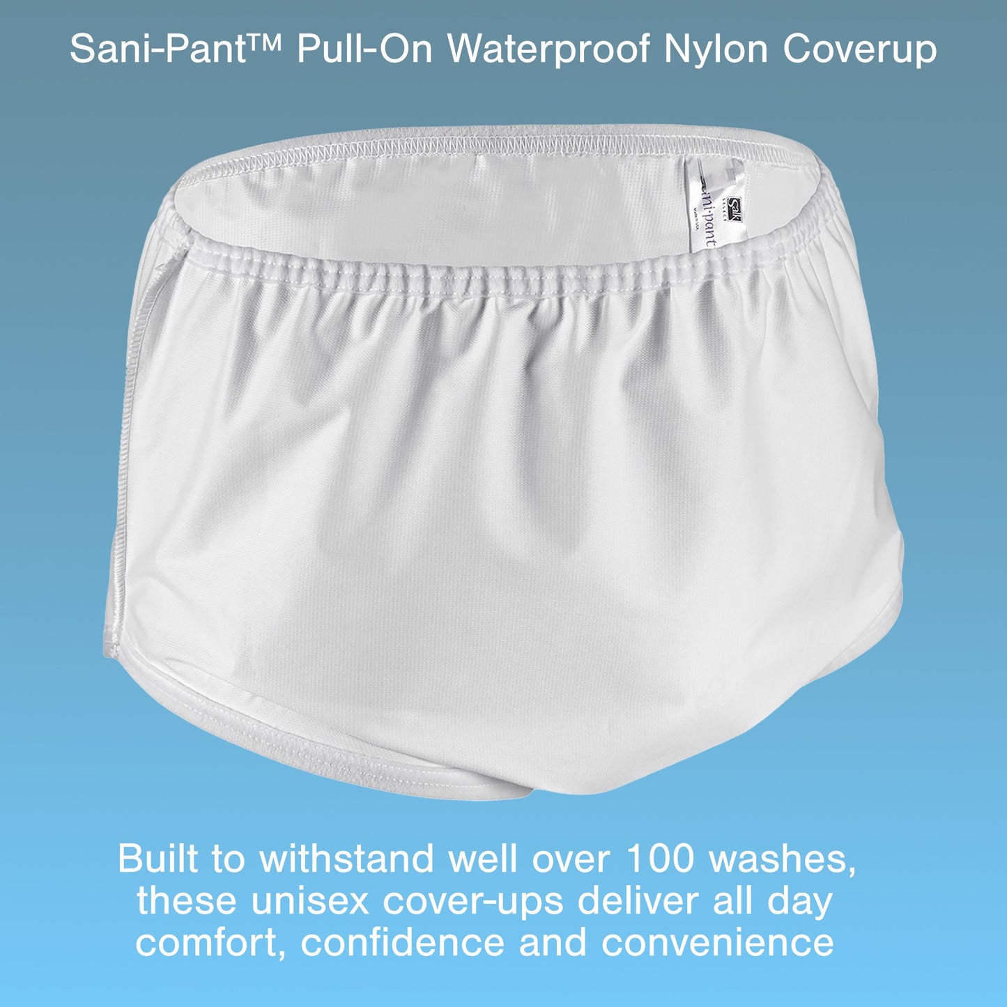 Sani-Pant™ Protective Underwear Unisex Nylon / Plastic Large Pull On Reusable (734978_EA)