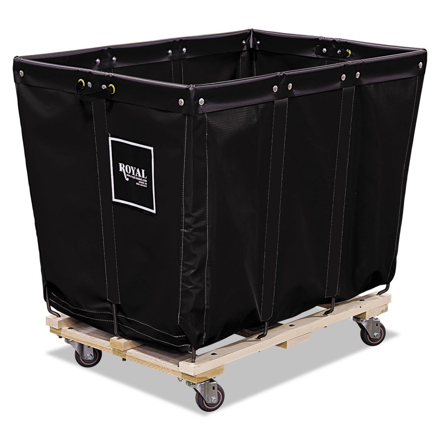 Royal Basket Trucks Permanent Liner Truck, Synthetic Fabric, 6-Bushel, 7.47 cu ft Bin, 20" x 20.5" x 27", Black/Natural (RBTL6KKKPMA3UNN)