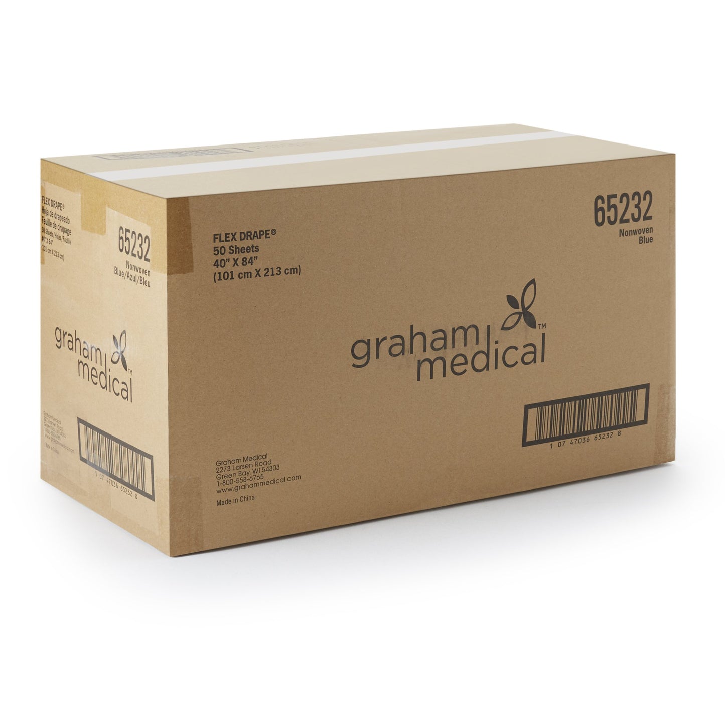 Graham Medical® Stretcher Sheet Flat 40 X 84 Inch Blue Nonwoven Disposable (873522_CS)