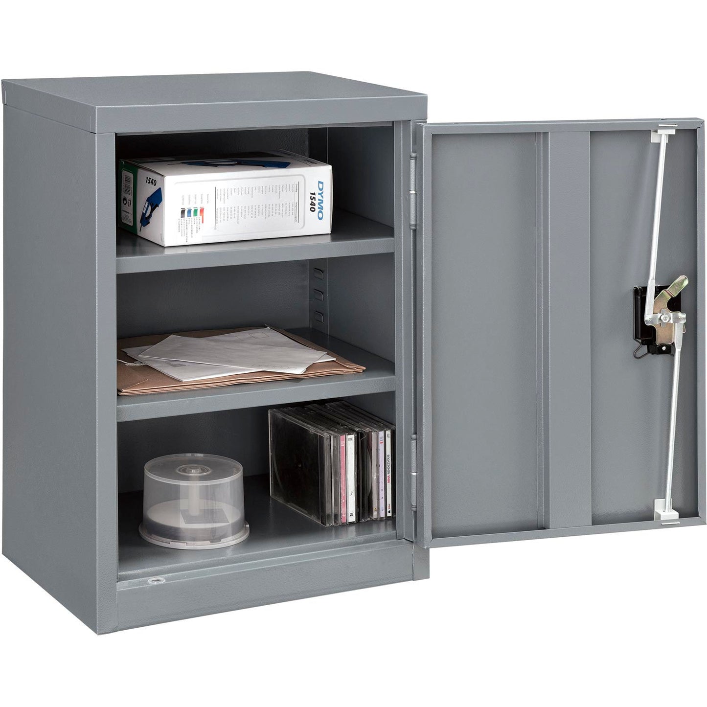 Global Industrial Wall Mount Storage Cabinet, 18"W x 12"D x 26"H, Assembled, Gray (WB269875GY)