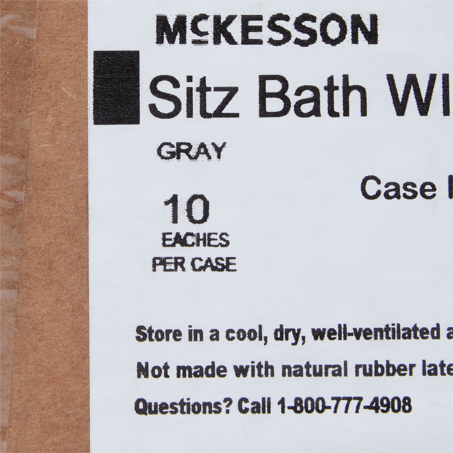 McKesson Sitz Bath Round Graphite Plastic 2000 mL Bag Graduated, 500 mL Increments up to 2000 mL (1028137_CS)