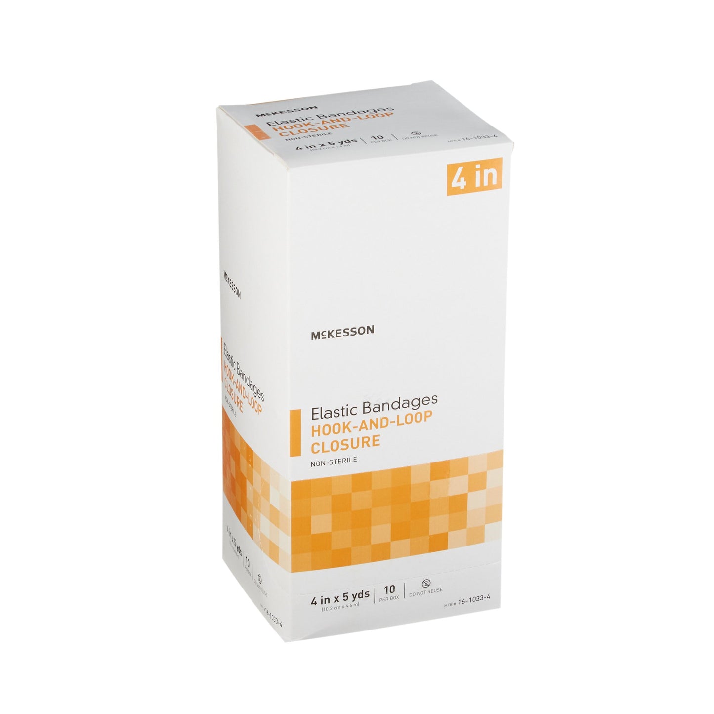 McKesson Elastic Bandage 4 Inch X 5 Yard Single Hook and Loop Closure Tan NonSterile Standard Compression (454620_RL)