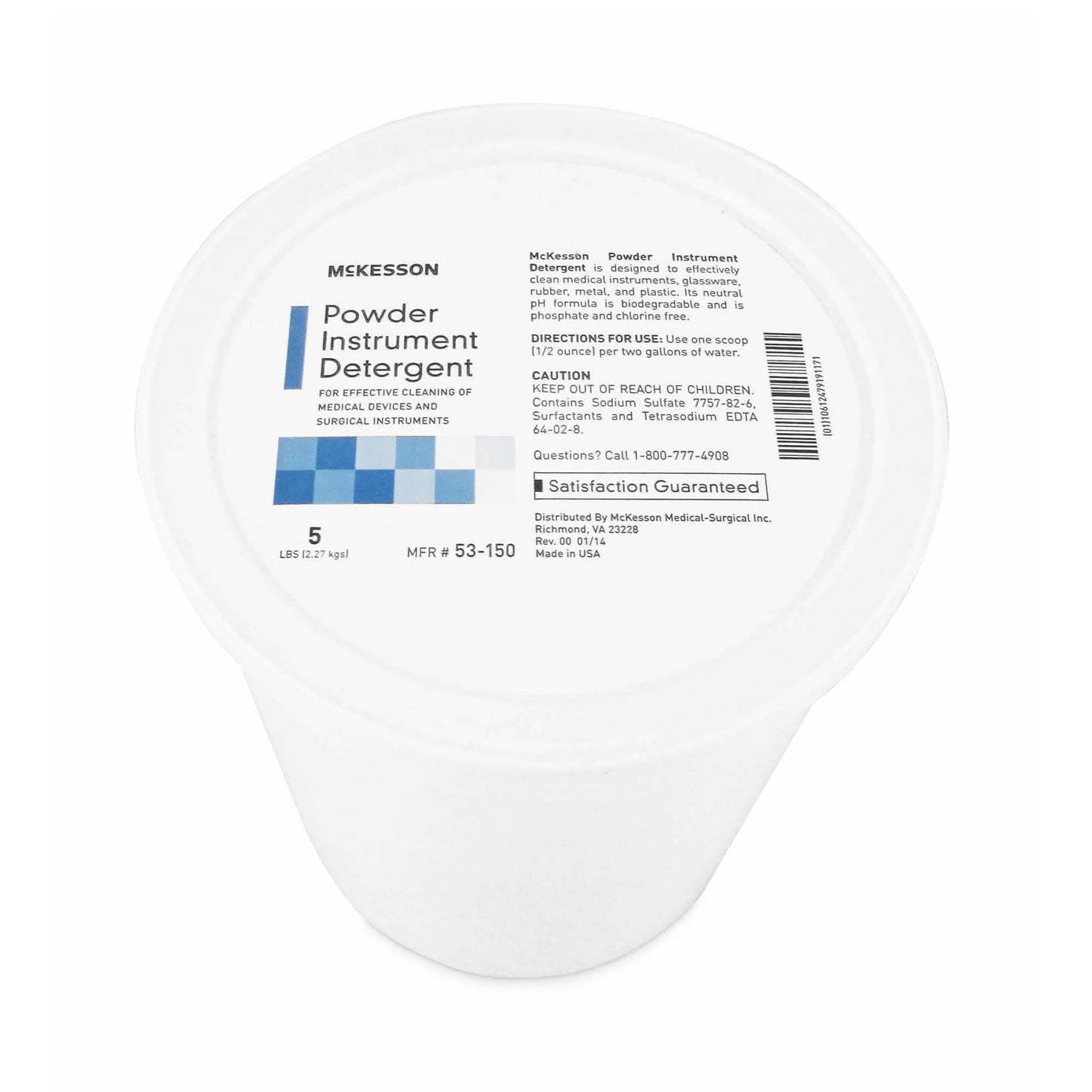 McKesson Instrument Detergent Powder Concentrate 5 lbs. Pail Citrus Scent (899289_CS)