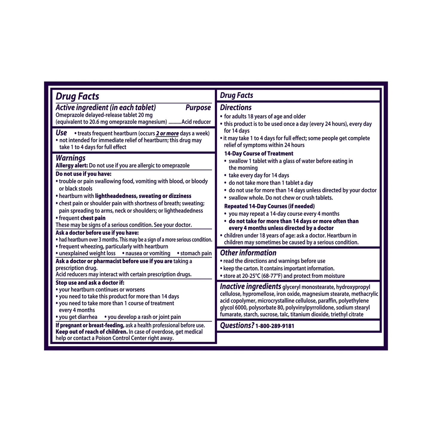 Prilosec OTC® Antacid 20 mg Strength Tablet 28 per Box (491129_PK)