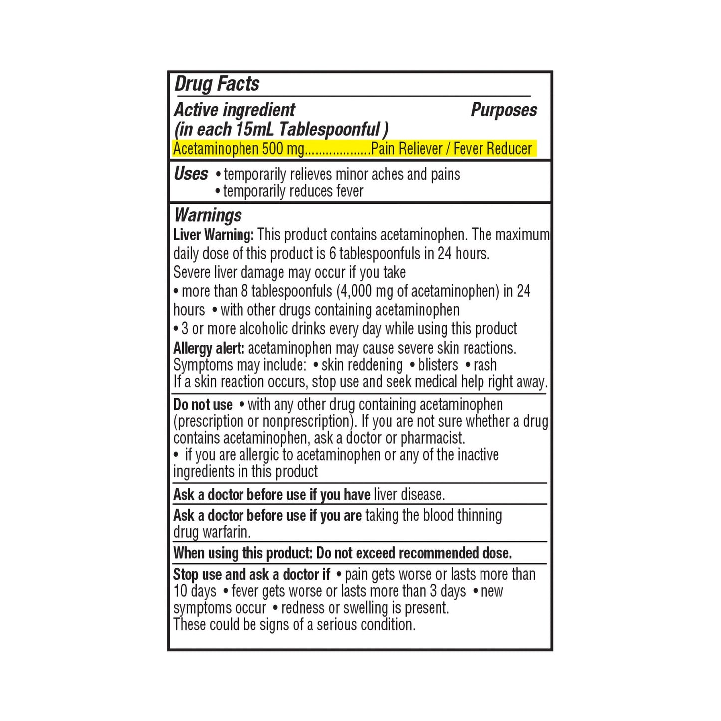 Geri-Care® Pain Relief 500 mg / 15 mL Strength Acetaminophen Liquid 8 oz. (689167_BT)