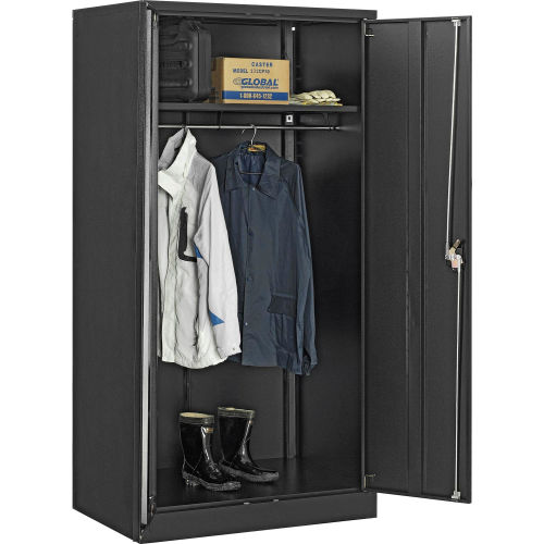 Global Industrial Wardrobe Cabinet Assembled 36x24x72 Black (WB270034BK)