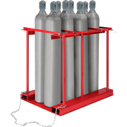 Global Industrial Forkliftable Cylinder storage Caddy, Stationary For 8 Cylinders (WB270219)