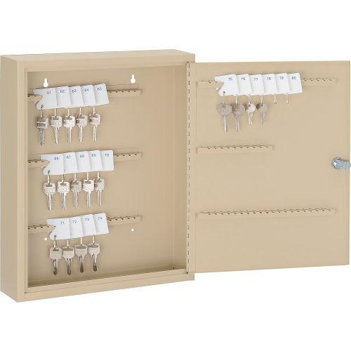 Global Industrial Key Cabinet - 110 Keys, Sand (WB270298)