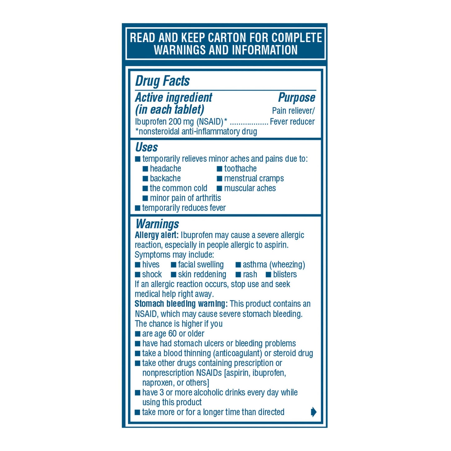 Advil® Pain Relief 200 mg Strength Ibuprofen Tablet 100 per Bottle (533172_BT)