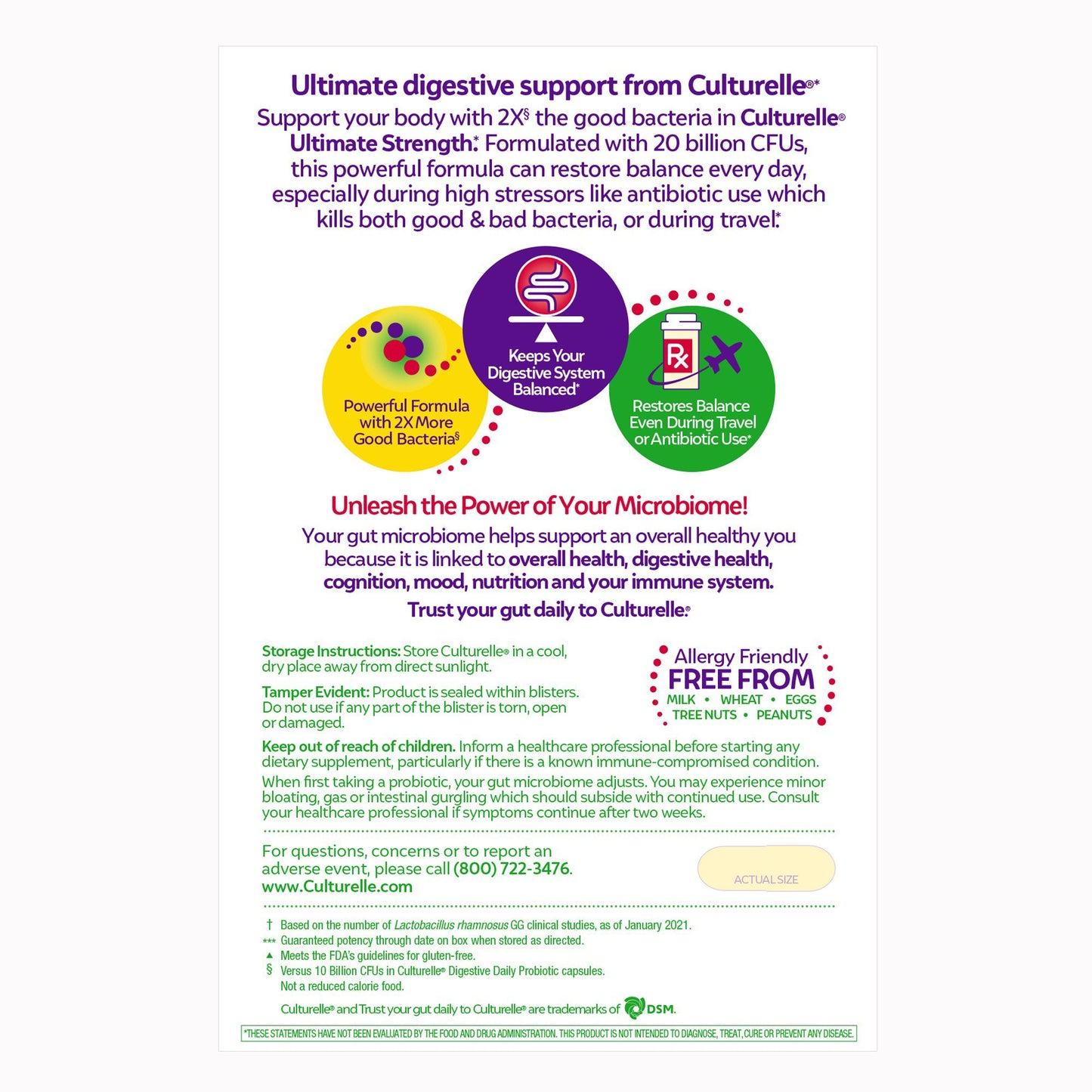 Culturelle® Probiotic Dietary Supplement 20 per Box Capsule (1268951_BX)