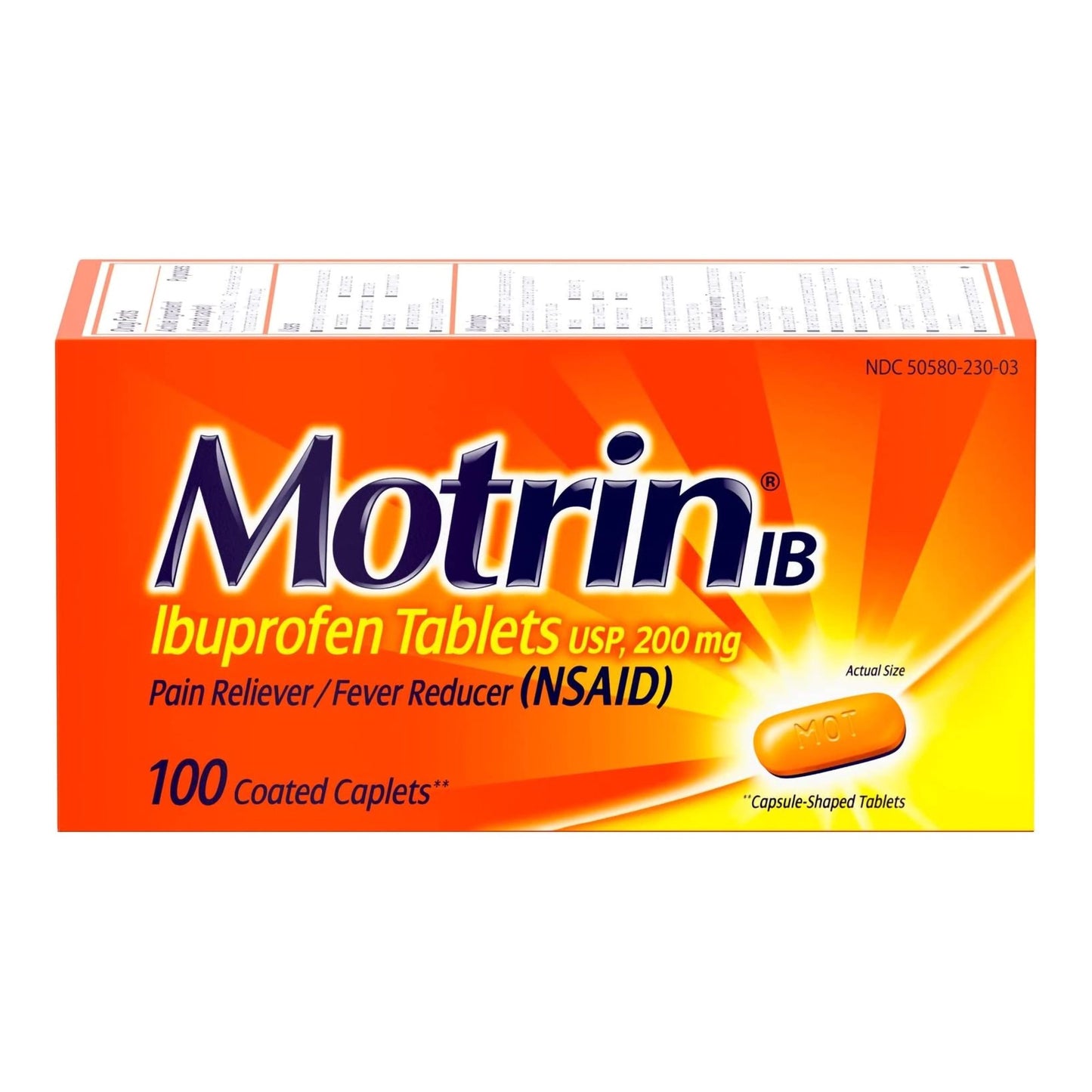 Motrin® IB Pain Relief 200 mg Strength Ibuprofen Capsule (1228862_BT)