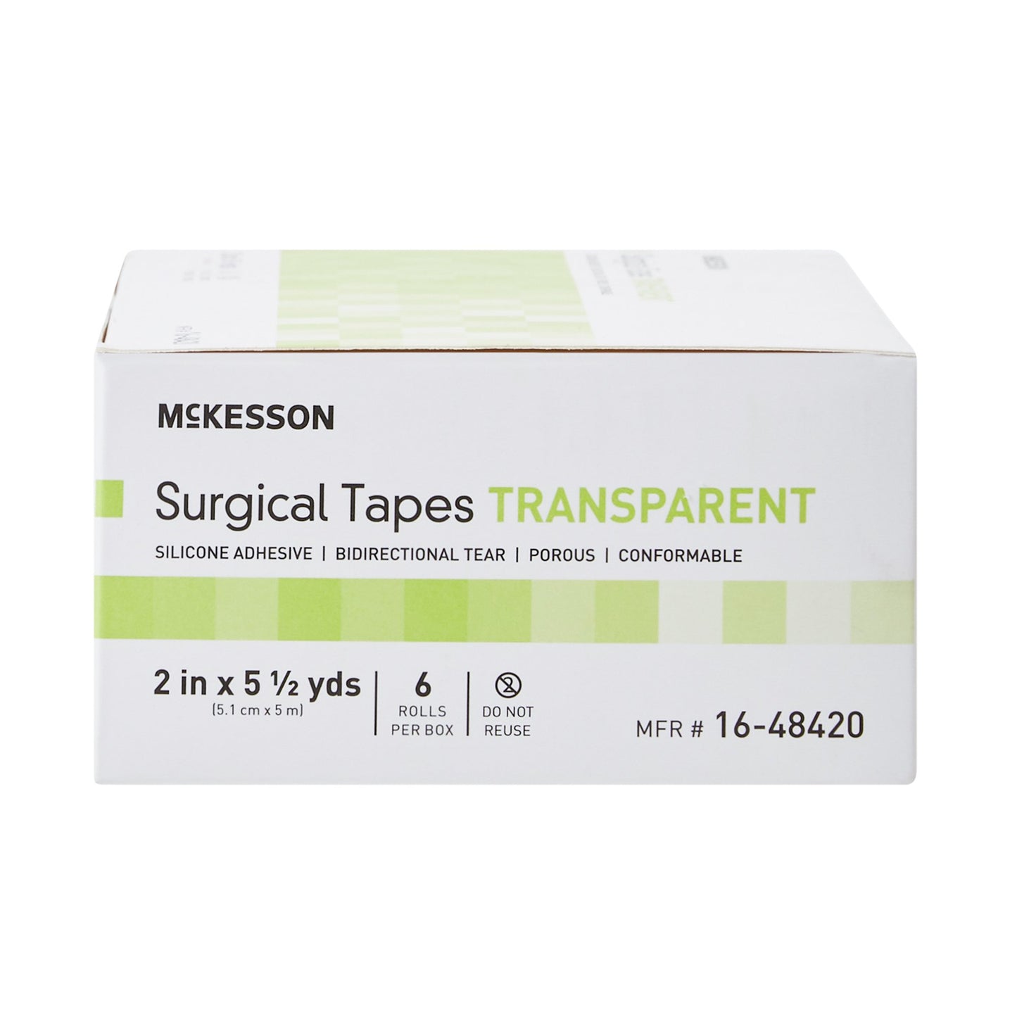 McKesson Medical Tape Transparent 2 Inch X 5-1/2 Yard Plastic / Silicone NonSterile (1073807_RL)