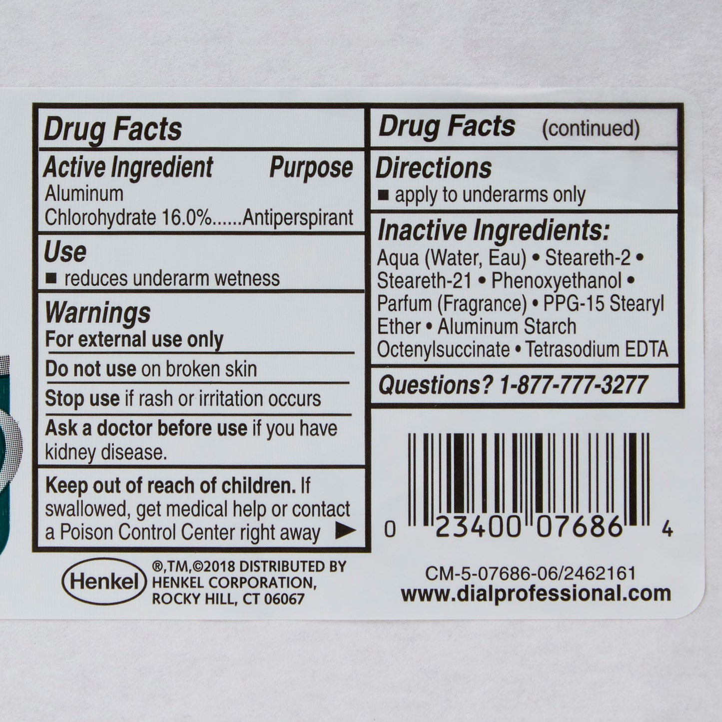 Dial® Antiperspirant / Deodorant Roll-On 1.5 oz. Crystal Breeze Scent (776879_CS)