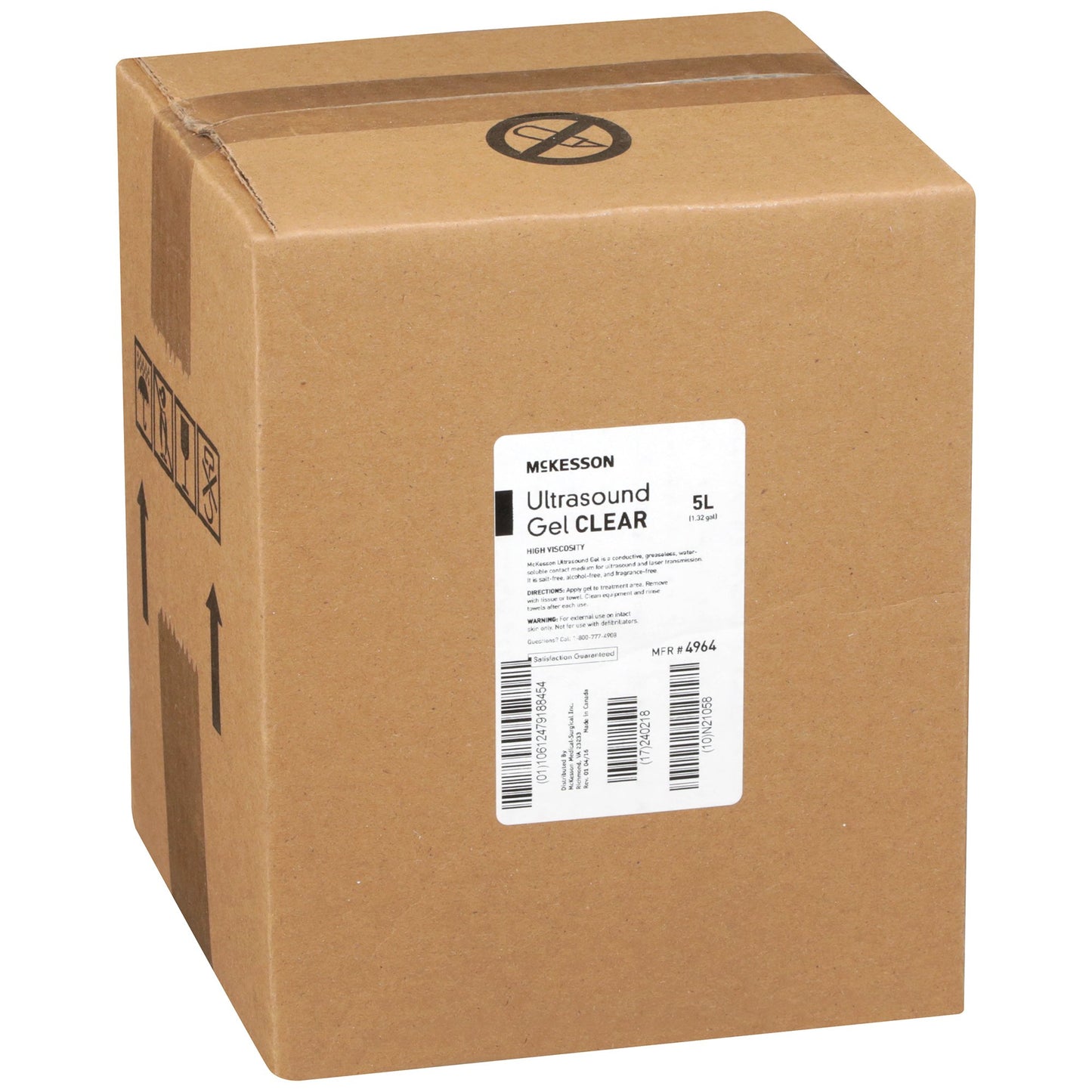 McKesson Ultrasound Gel High Viscosity 5 Liter Jug NonSterile (875484_EA)
