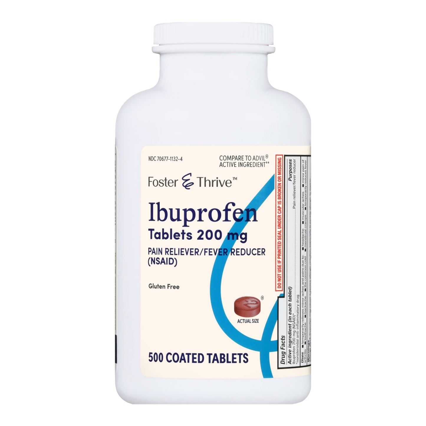 Foster & Thrive™ Pain Relief 200 mg Strength Ibuprofen Tablet 500 per Bottle (1238922_BT)