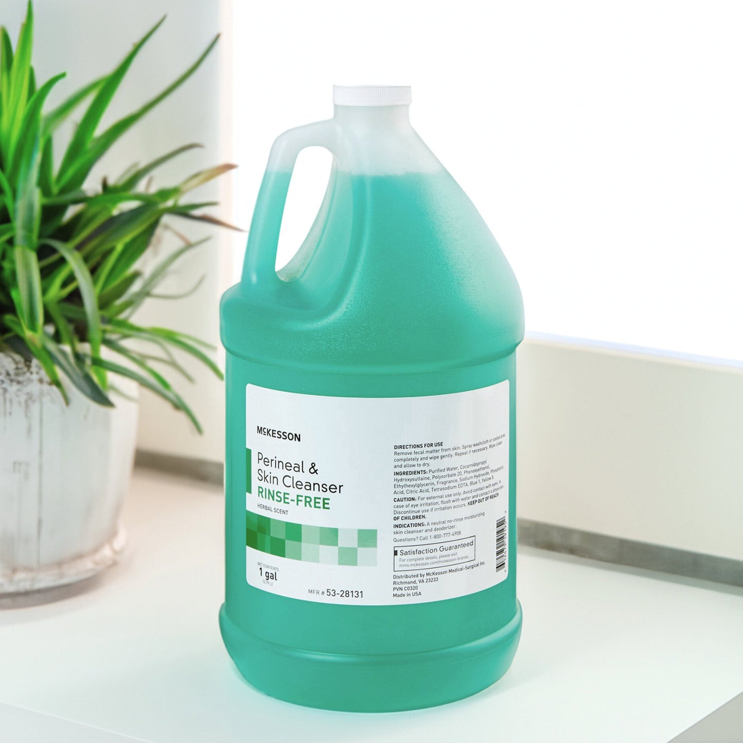 McKesson Rinse-Free Perineal Wash Liquid 1 gal. Jug Herbal Scent (579394_CS)