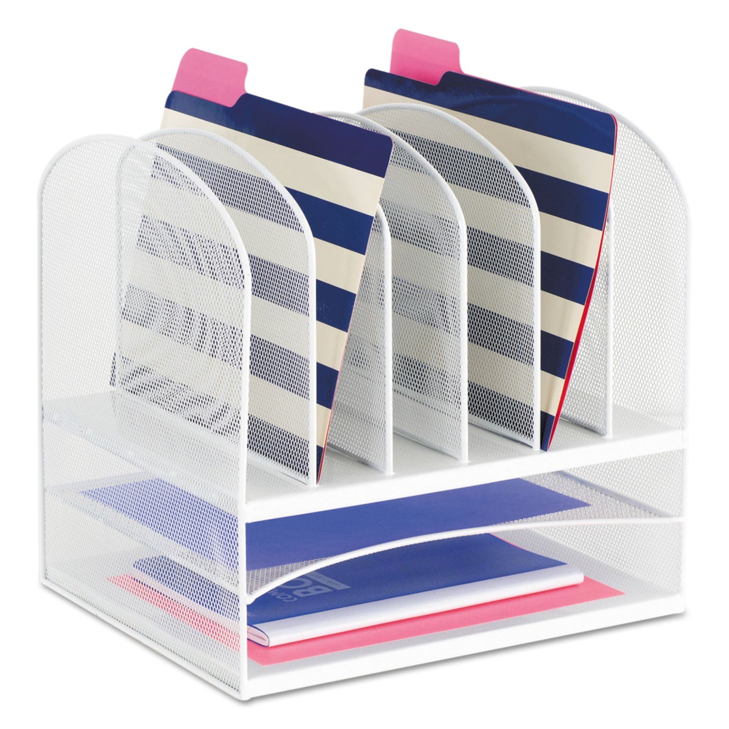 safco-onyx-mesh-desk-organizer-with-two-horizontal-and-six-upright-sections-num-saf3255wh_1