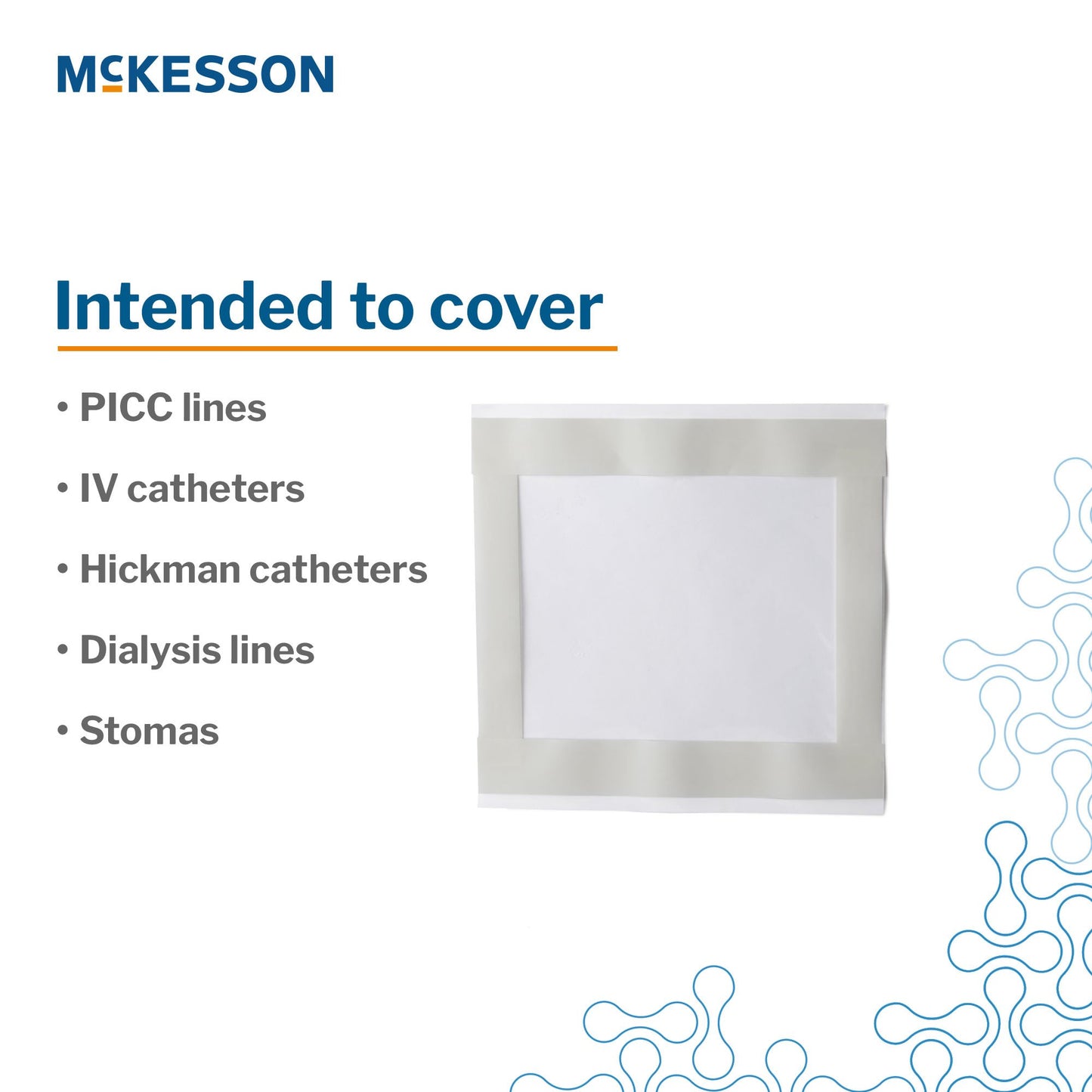 McKesson IV Site Barrier Protector 7 X 7 Inch NonSterile (1162466_CS)