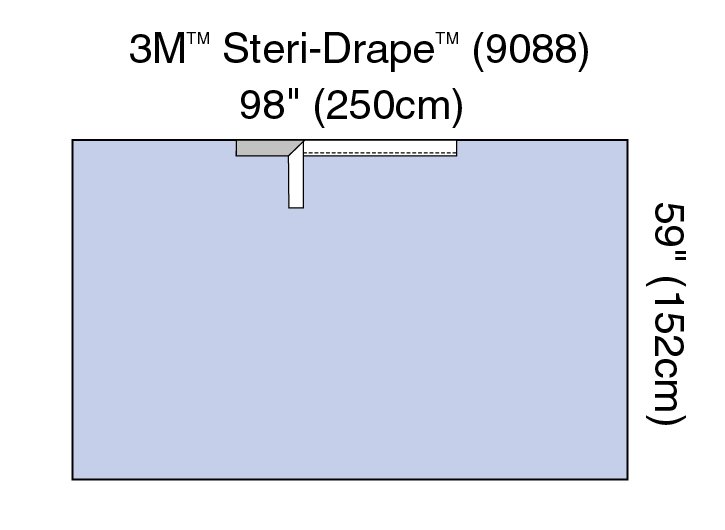 3M™ Steri-Drape™ Surgical Drape Adhesive Towel Drape 98 W X 59 L Inch Sterile (559271_CS)