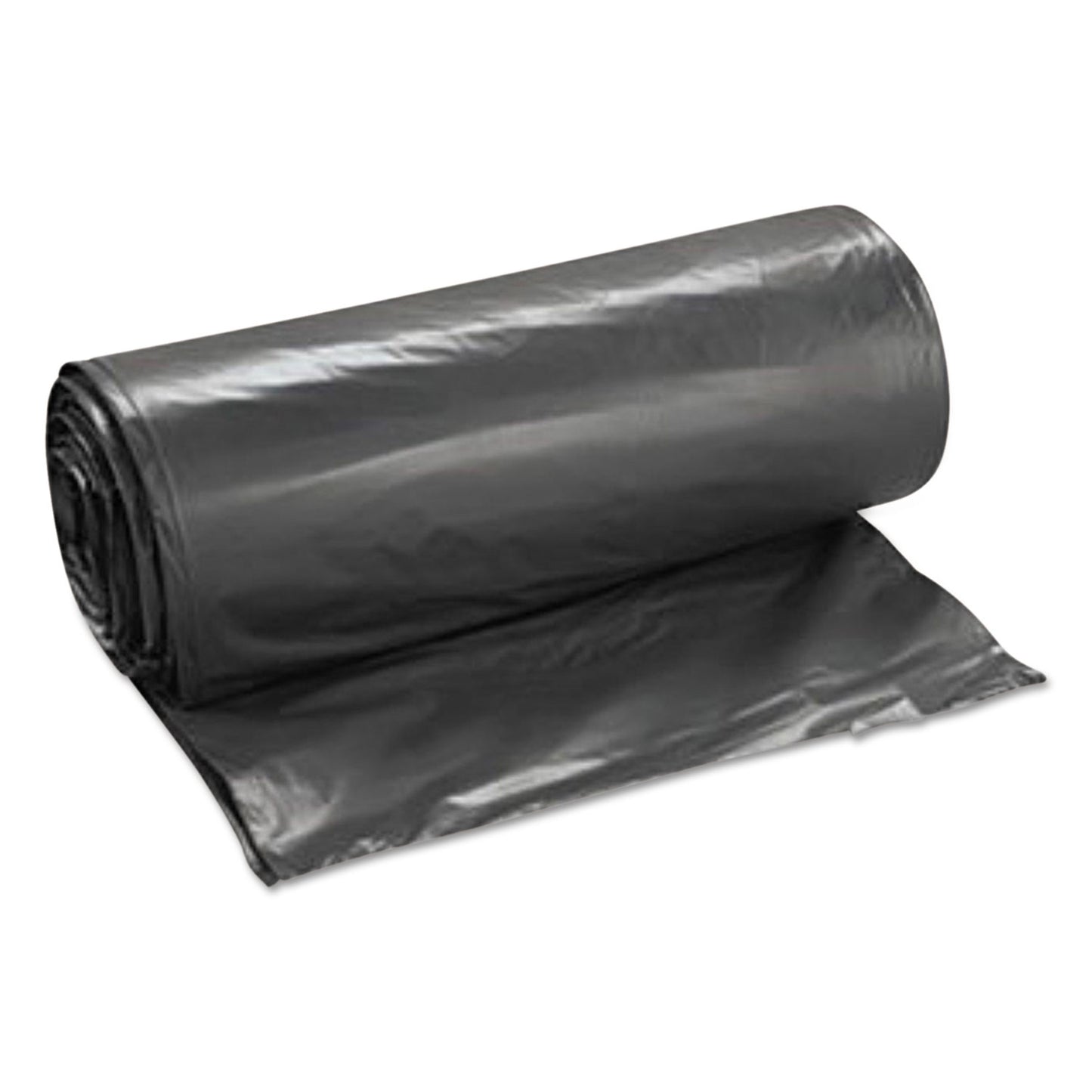 Inteplast Group Low-Density Commercial Can Liners, 45 gal, 1.15 mil, 40" x 46", Black, Interleaved Roll, 30 Bags/Roll, 4 Rolls/Carton (IBSLG4046SPKC)