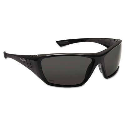 Bolle Hustler Safety Glasses, Polarized Lens, Anti-Fog, Anti-Scratch, Black Frame (286-40150)