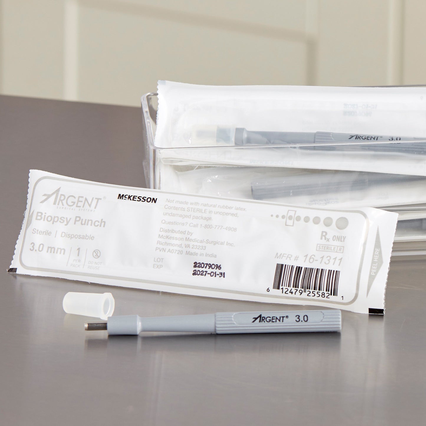 McKesson Argent™ Biopsy Punch Dermal 3 mm (1175172_CS)