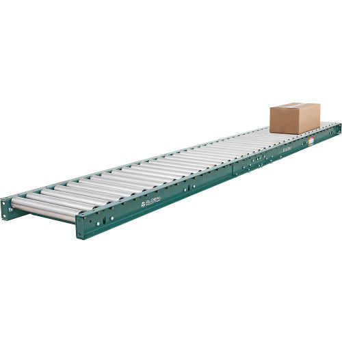 Global Industrial 24"W Heavy Duty Gravity Roller Conveyor, 10'L, 4-1/2" Roller Centers (WB293203)