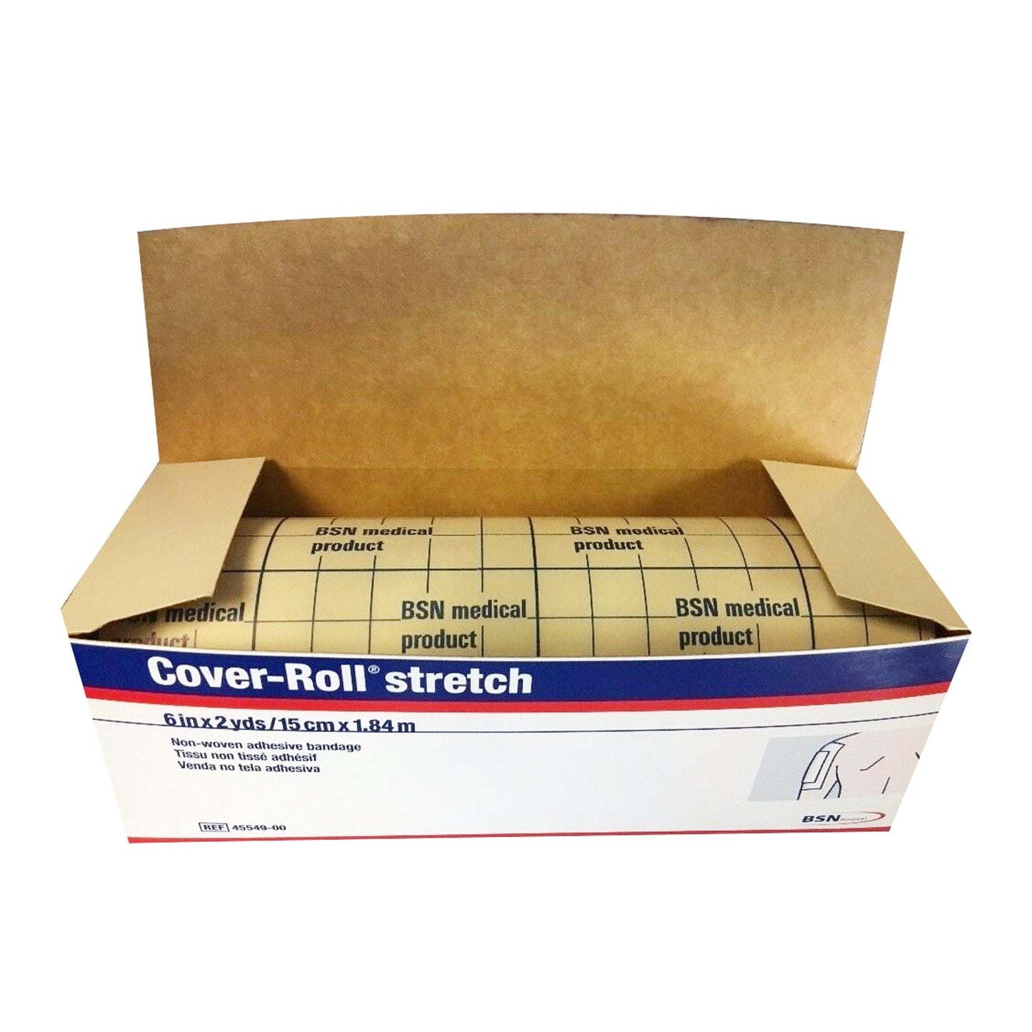 Cover-Roll® Stretch Dressing Retention Tape with Liner White 6 Inch X 2 Yard Nonwoven Polyester NonSterile (184340_EA)