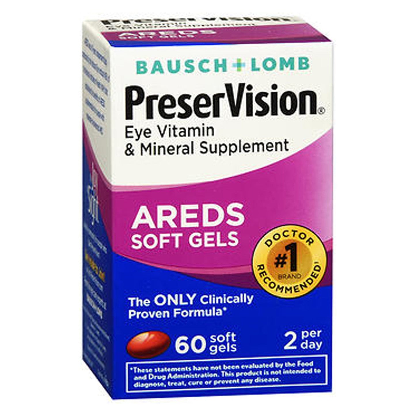 PreserVision® Multivitamin Supplement Vitamin A / Vitamin E / Ascorbic Acid 14,320 IU - 200 IU - 226 mg Strength Softgel 60 per Box (693977_BX)