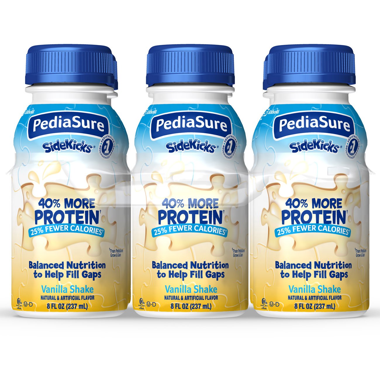 PediaSure® Sidekicks® Shake Pediatric Oral Supplement Vanilla Flavor 8 oz. Bottle Liquid Protein (1102613_EA)