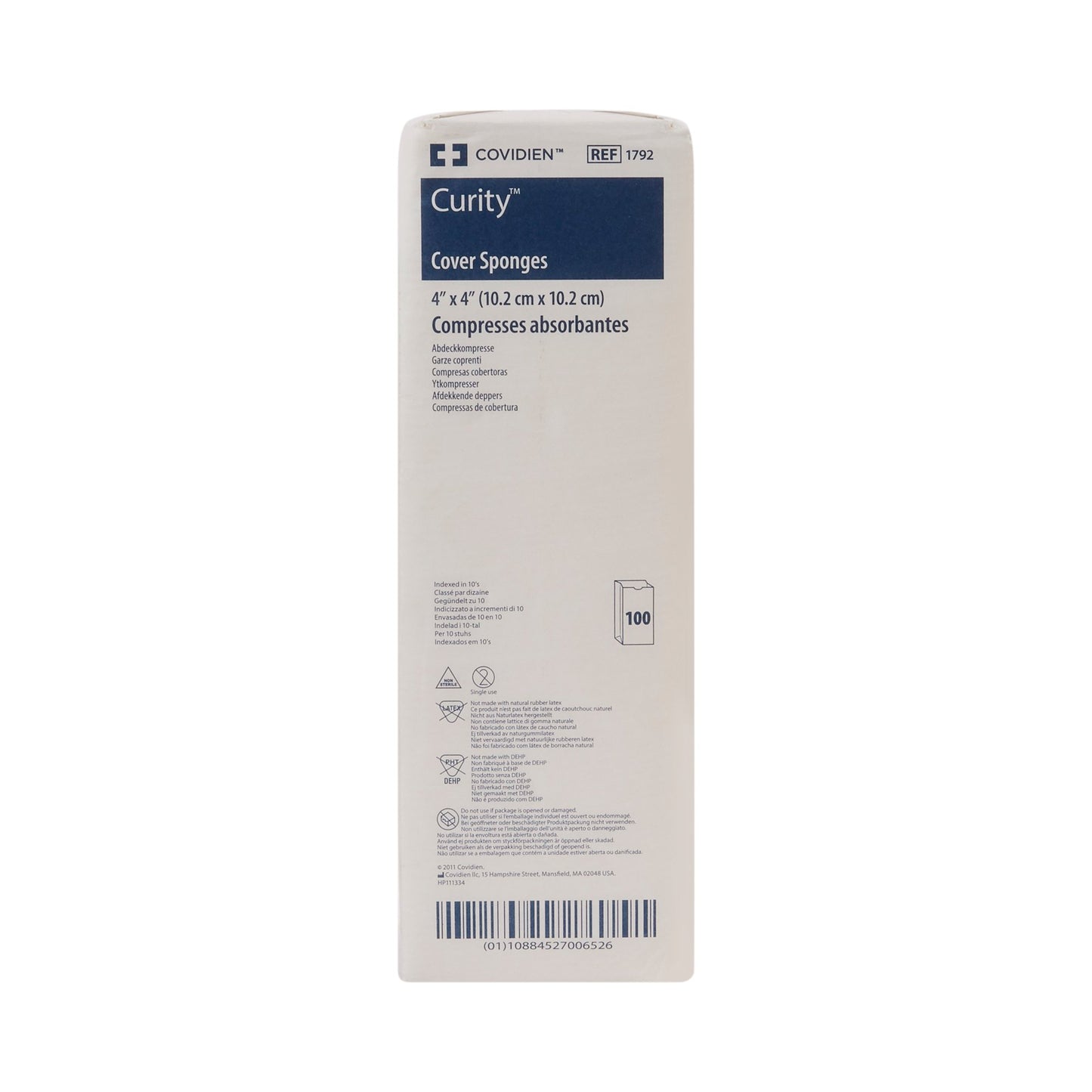 Curity™ Cellulose Filled Nonwoven Sponge 4 X 4 Inch 4-Ply NonSterile 100 per Pack (9957_CS)