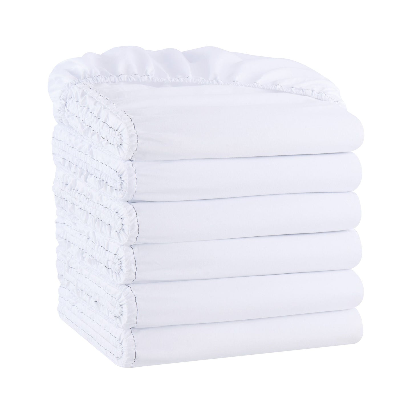 Host & Home Microfiber Fitted Sheet Full White (6/Pack) (P-MFS-548012)