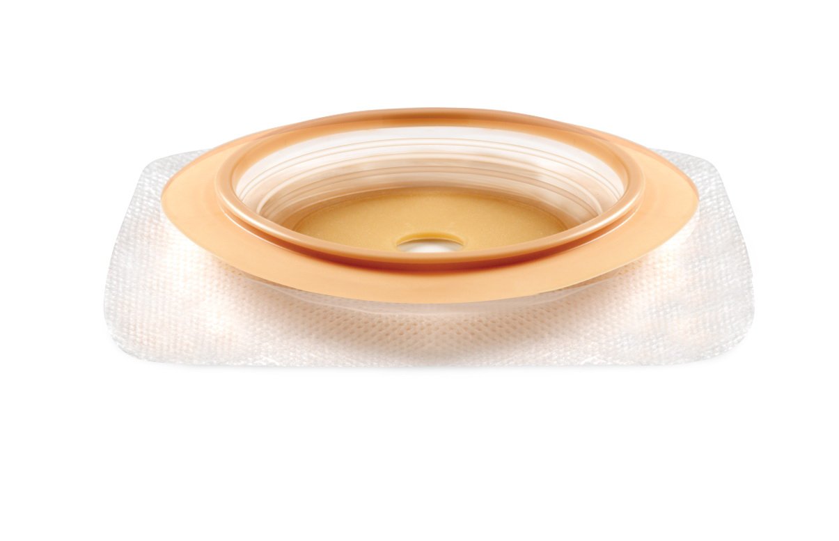 Natura™ Ostomy Barrier Trim to Fit Durahesive® Adhesive 57 mm Flange Sur-Fit® Natura® System Hydrocolloid 1/2 to 1-1/4 Inch Opening (1002331_BX)