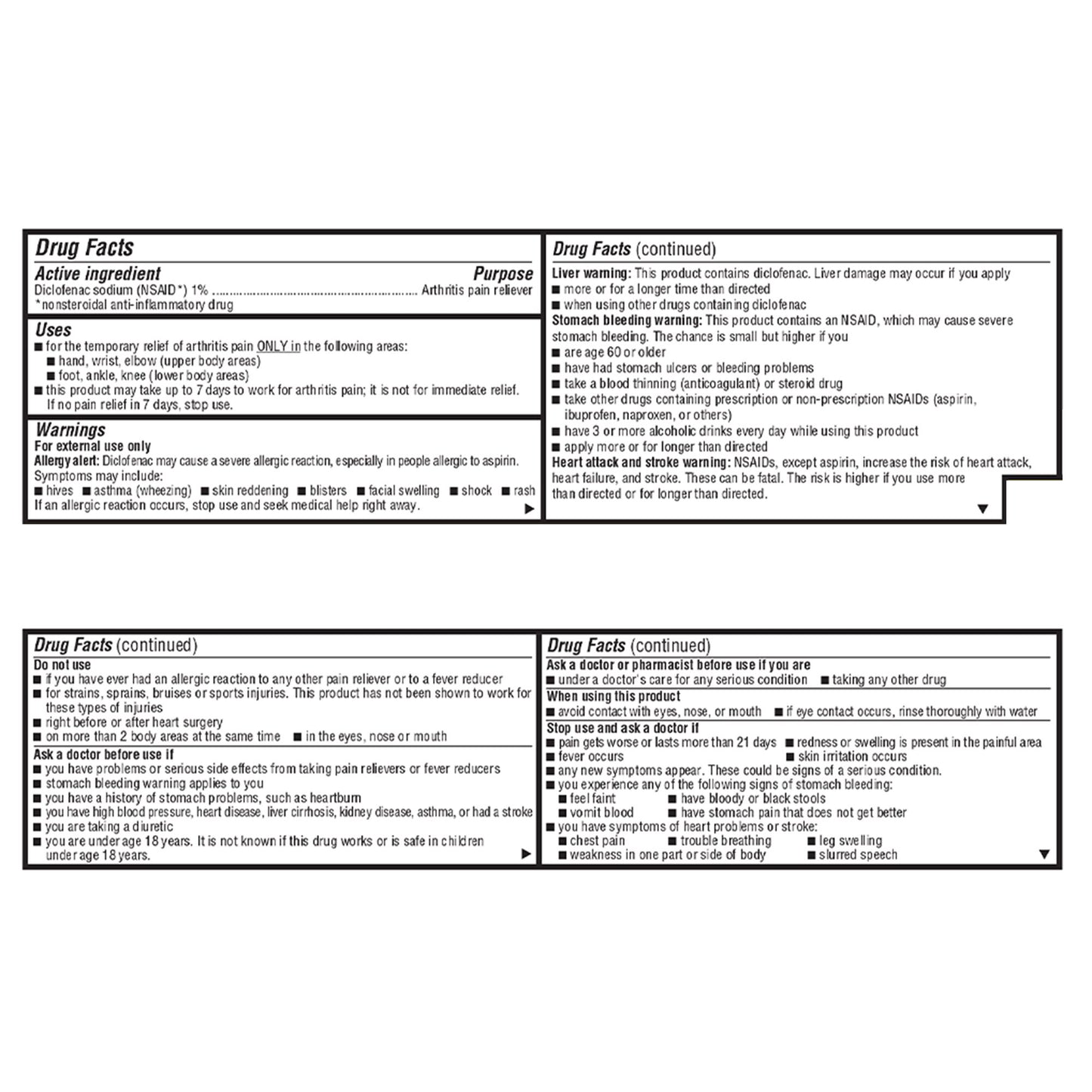 Geri-Care® Topical Pain Relief 1% Strength Diclofenac Sodium Topical Gel 100 Gram (1239065_CS)