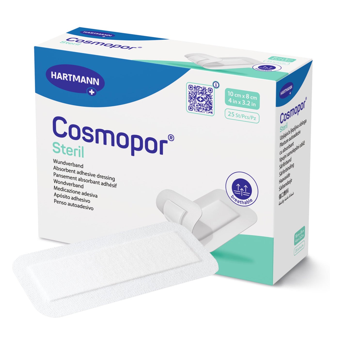 Cosmopor® Steril Island Dressing 3-1/5 X 4 Inch Rectangle Sterile Water Resistant Backing (900317_BX)