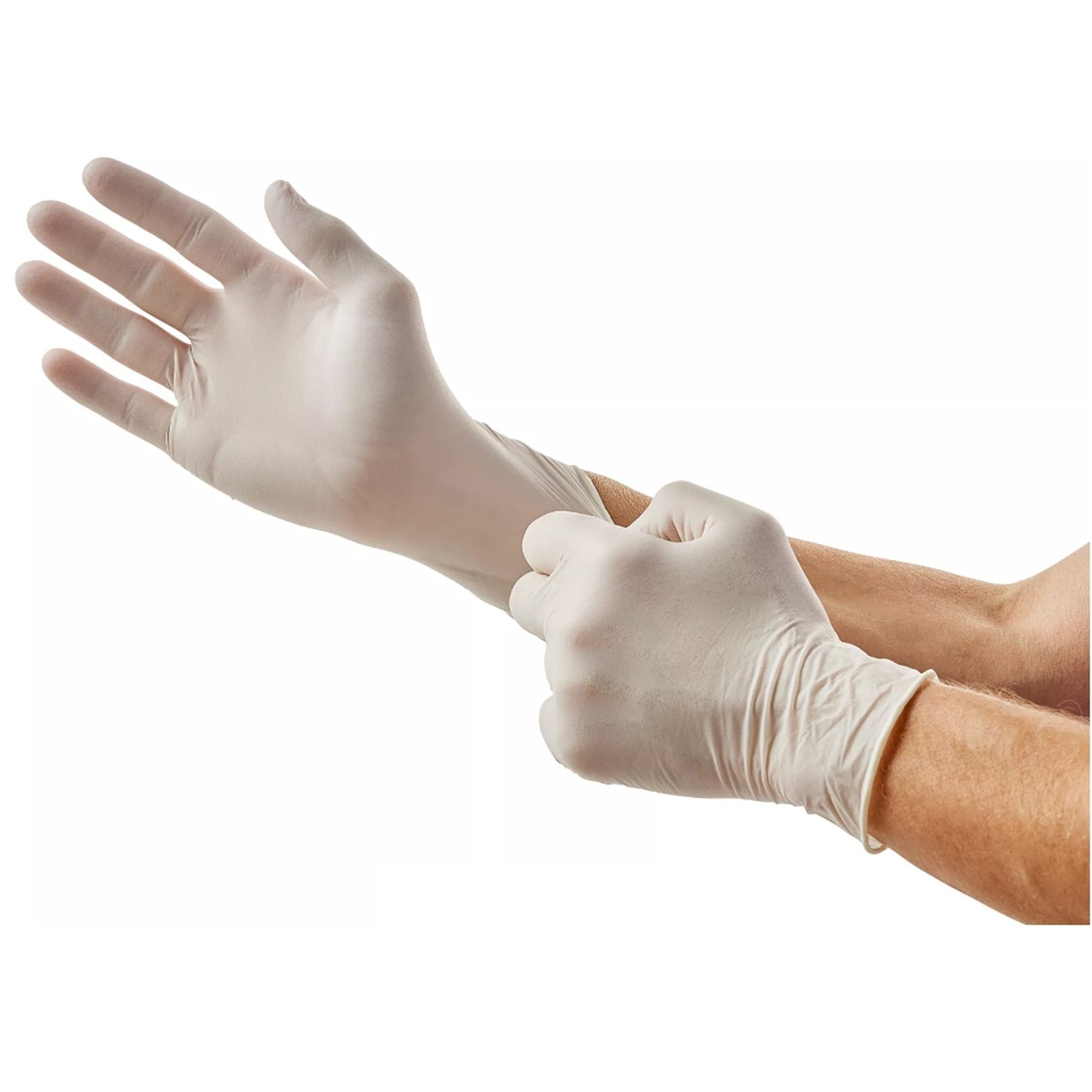 Positive Touch® Exam Glove Medium NonSterile Latex Standard Cuff Length Fully Textured Ivory Not Rated (352636_EA)