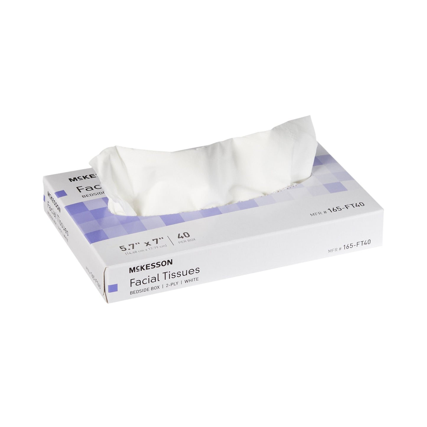McKesson Facial Tissue White 5-7/10 X 7 Inch 40 Count (1040597_CS)