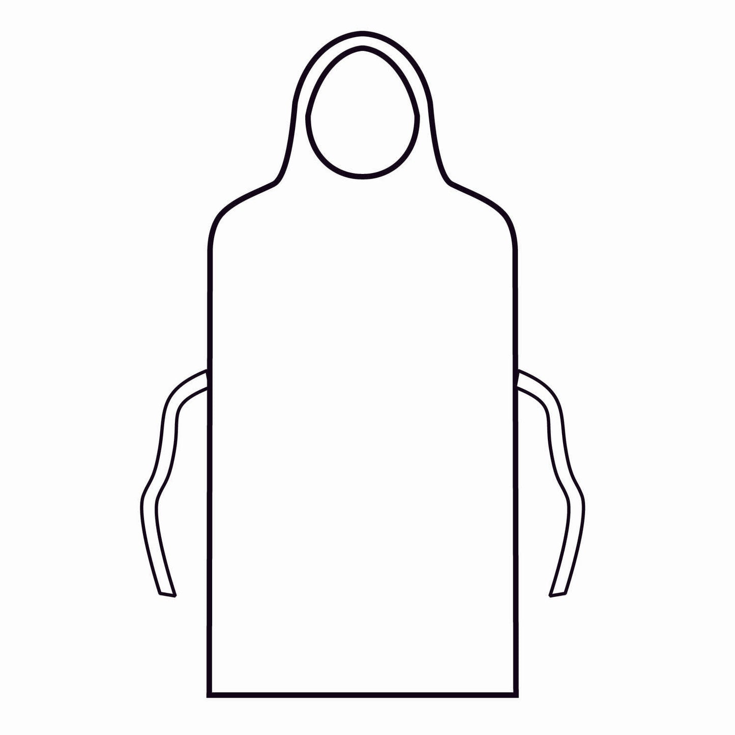 O&M Halyard Inc General Purpose Apron One Size Fits Most Bib Style White Disposable (509241_BX)