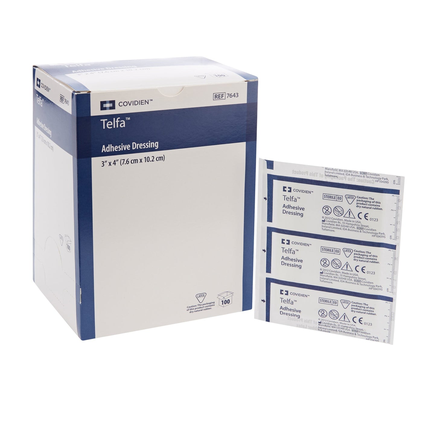 Telfa™ Island Dressing 3 X 4 Inch Rectangle Sterile Film Backing (10214_CT)